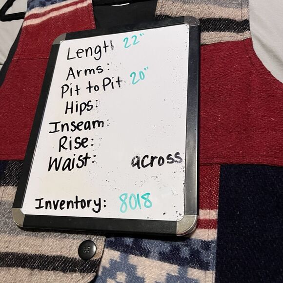 In Style Vtg Aztec Southwestern Western Sleeveless Vest Patchwork Red Black L - Picture 7 of 7